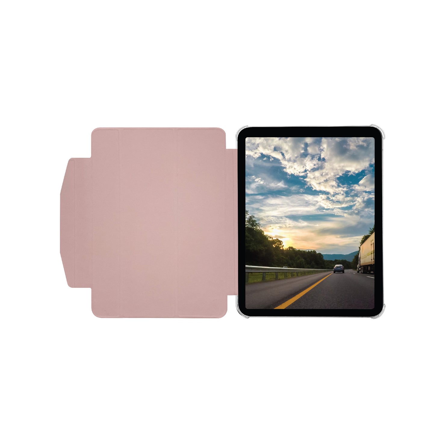 Funda-libro multiposición para iPad de 10,9 pulgadas de Macally - Rosa