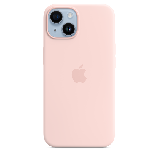 Funda para iPhone 14 de silicona con MagSafe - Rosa caliza