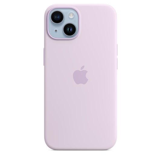 Funda para iPhone 14 de silicona con MagSafe - Lila