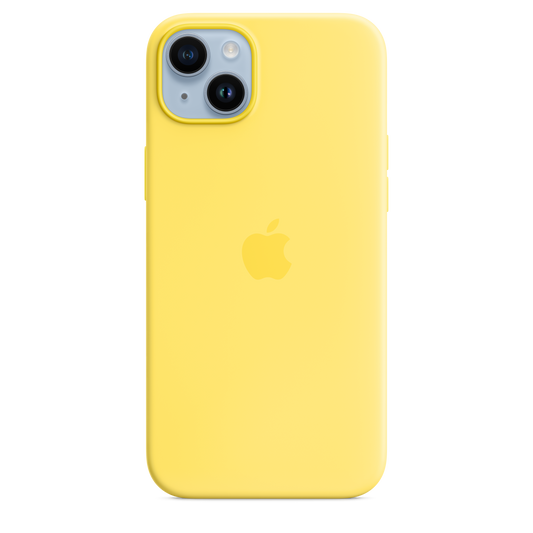 Funda para iPhone 14 Plus de silicona con MagSafe - Amarillo canario