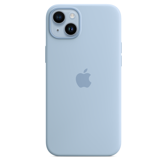 Funda para iPhone 14 Plus de silicona con MagSafe - Azul celeste