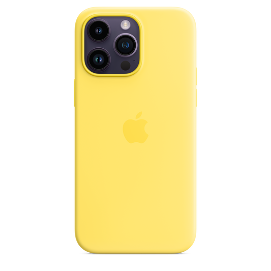 Funda para iPhone 14 Pro Max de silicona con MagSafe - Amarillo canario