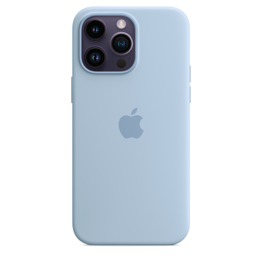 Funda para iPhone 14 Pro Max de silicona con MagSafe - Azul celeste