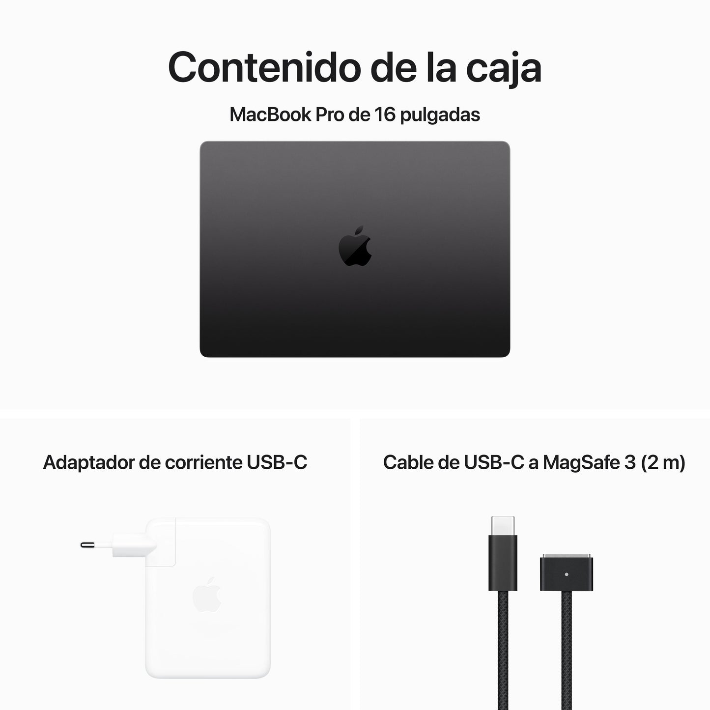 MacBook Pro de 16 pulgadas: Chip M3 Pro de Apple con CPU de doce núcleos y GPU de dieciocho núcleos, 512 GB SSD - Negro espacial