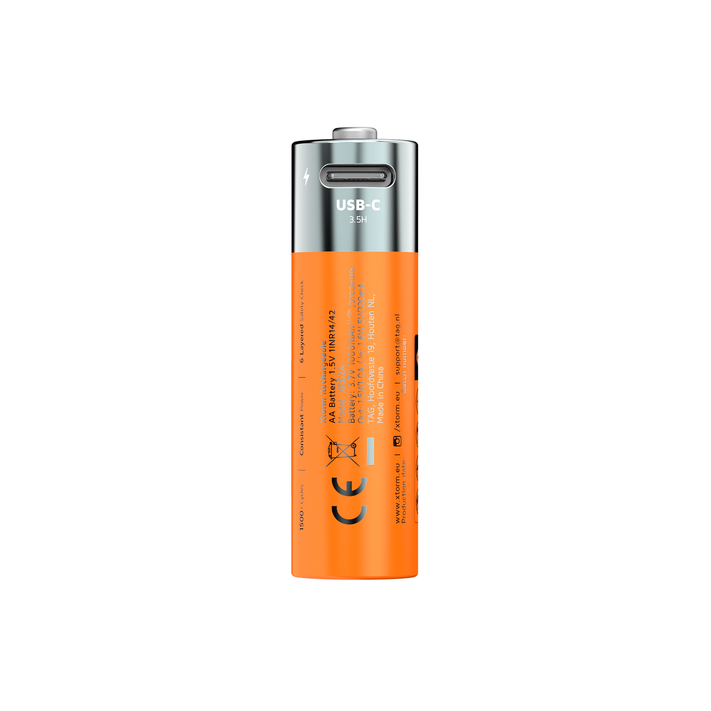 Pack de 4 pilas recargables con USB-C de Xtorm - AA