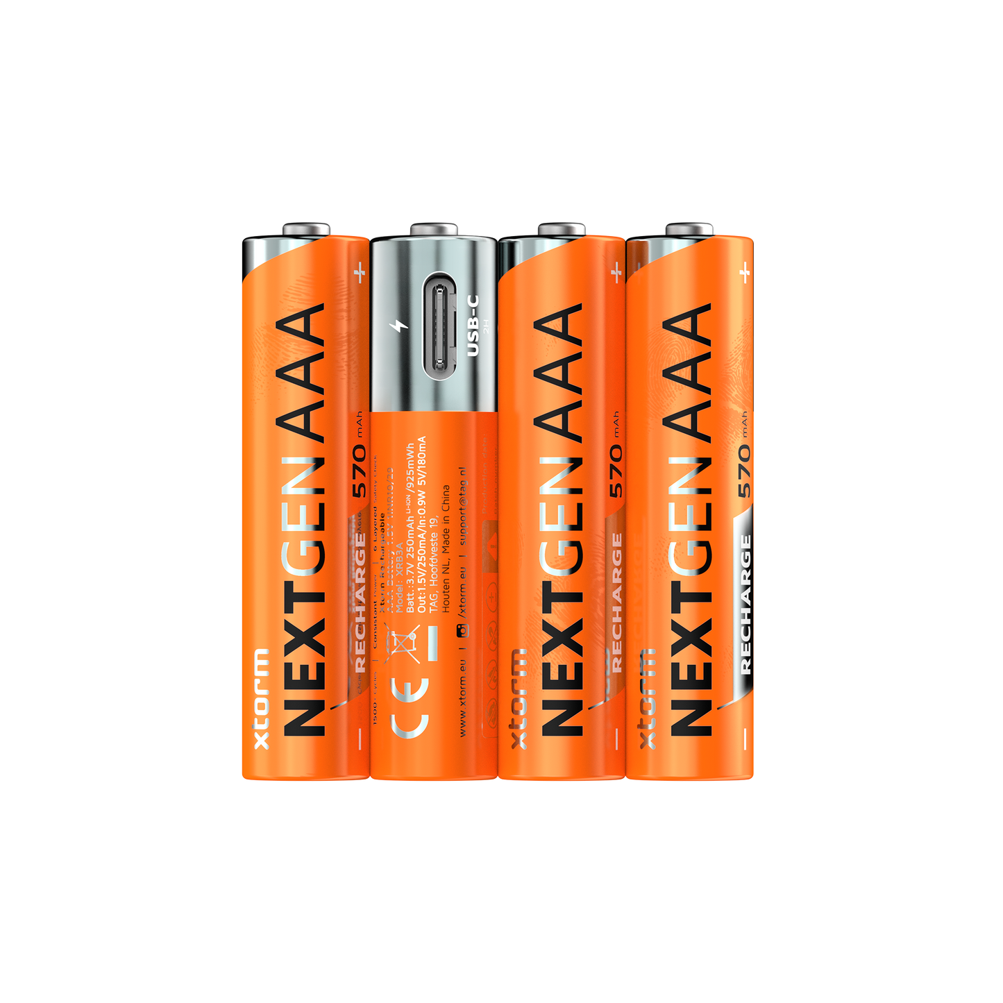 Pack de 4 pilas recargables con USB-C de Xtorm - AAA