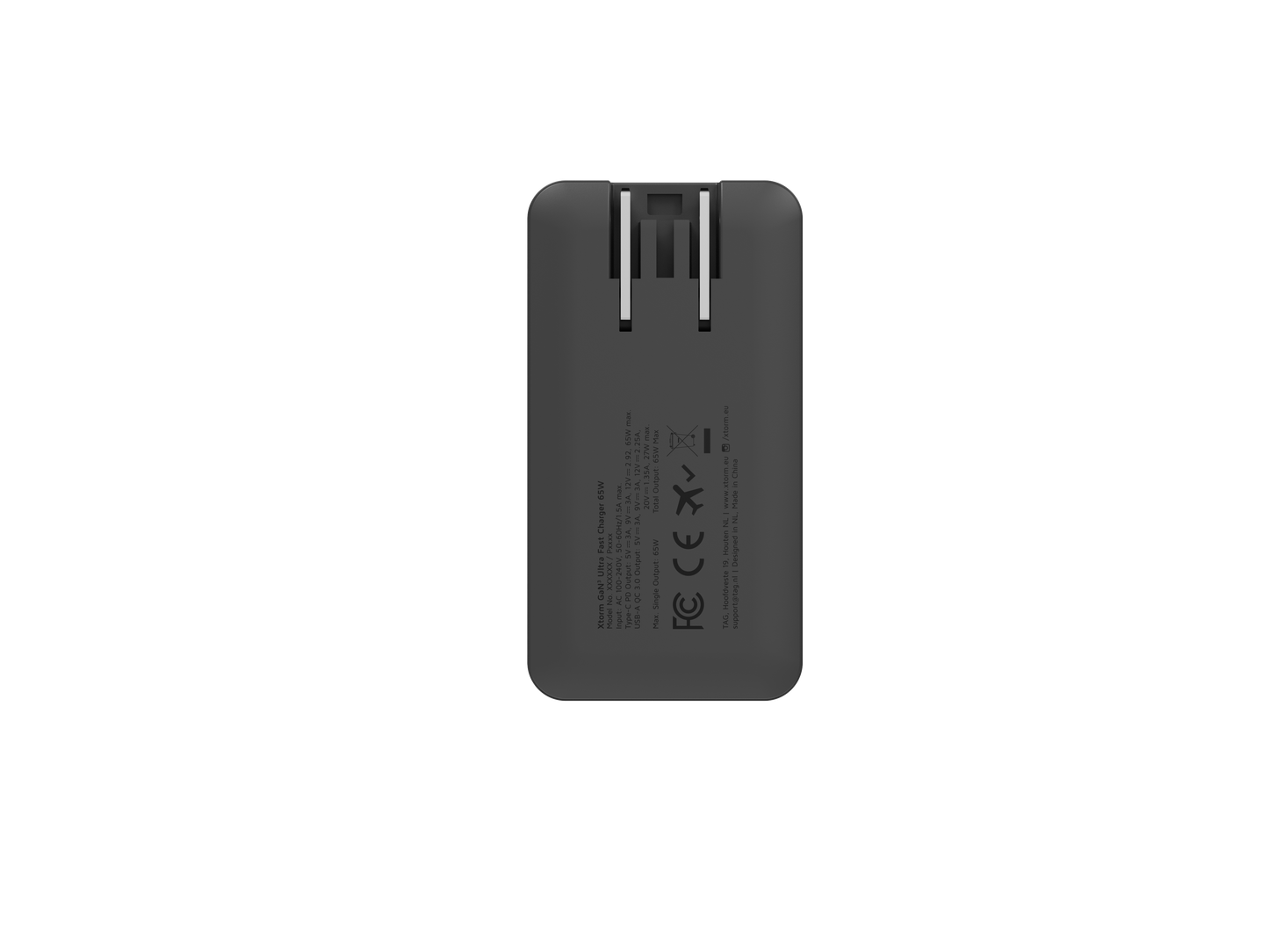 Cargador de viaje GaN con cable USB-C de Xtorm - 100 W