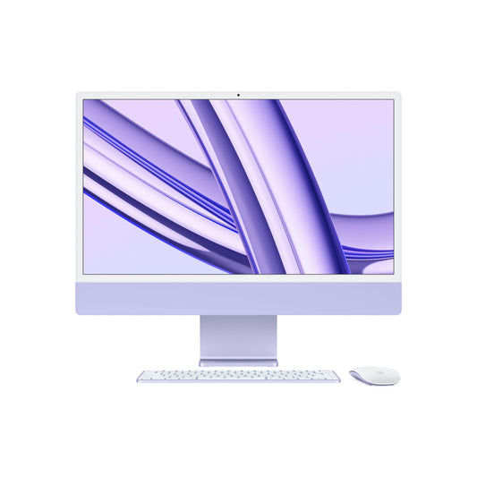 iMac con pantalla Retina 4,5K de 24 pulgadas: Chip M3 de Apple con CPU de ocho núcleos y GPU de diez núcleos, 512 GB SSD - Púrpura