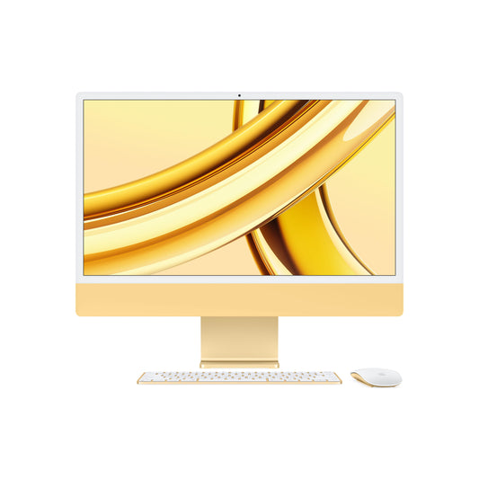 iMac con pantalla Retina 4,5K de 24 pulgadas: Chip M3 de Apple con CPU de ocho núcleos y GPU de diez núcleos, 512 GB SSD - Amarillo