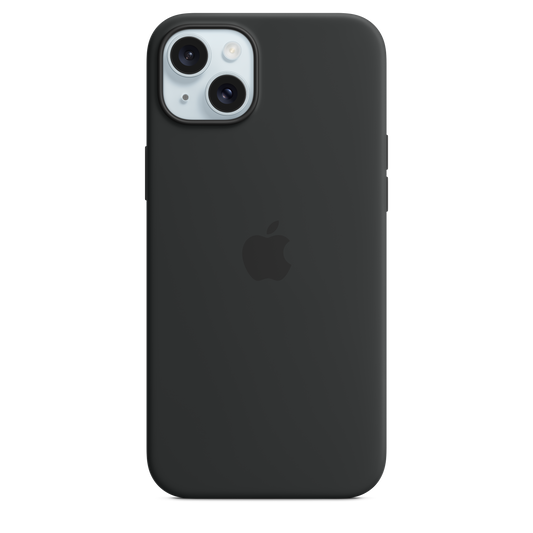 Funda para iPhone 15 Plus de silicona con MagSafe - Negro