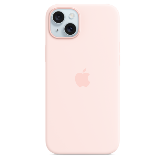 Funda para iPhone 15 Plus de silicona con MagSafe - Rosa claro