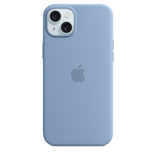 Funda para iPhone 15 Plus de silicona con MagSafe - Azul invierno