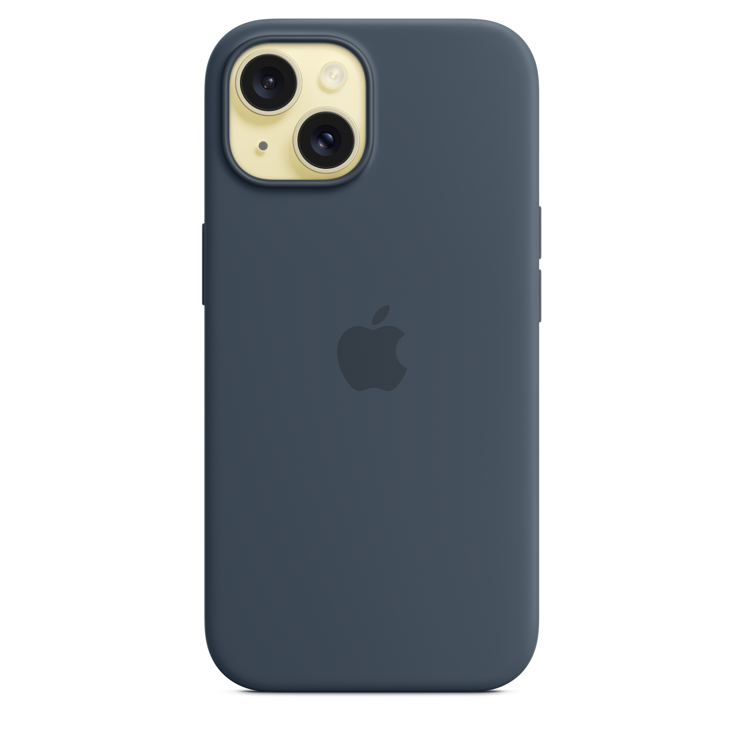 Funda para iPhone 15 de silicona con MagSafe - Azul tempestad